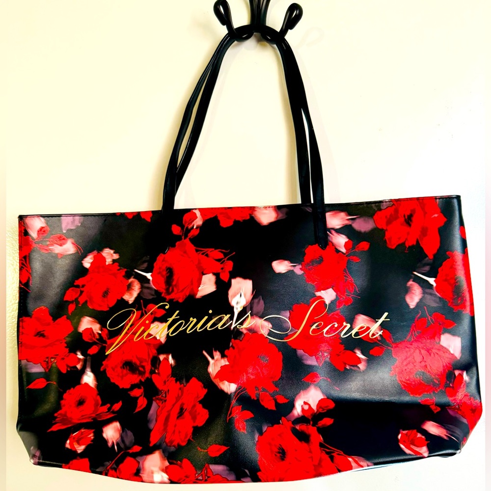 Gently used Victoria's Secret Limited Edition 2019 Large Red Floral Rose Tote